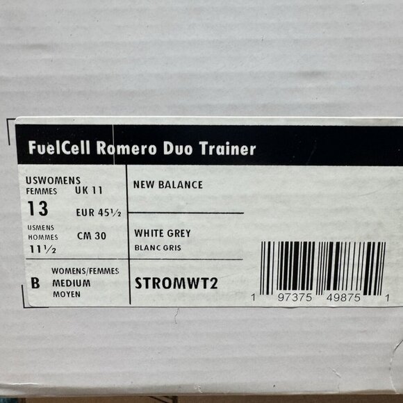 New Balance Romero Dual Trainer Sneakers Size 11.5 Mn’s/ 13 Wo’s B